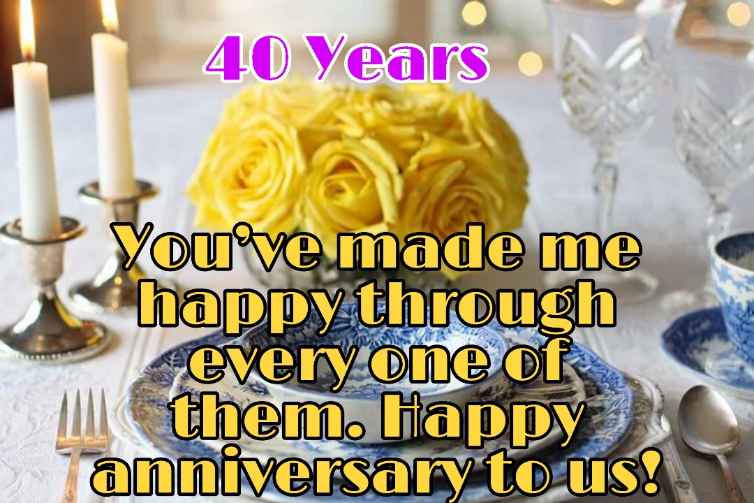 99+ Latest Happy 40th Anniversary Images Quotes Wishes 2023 12