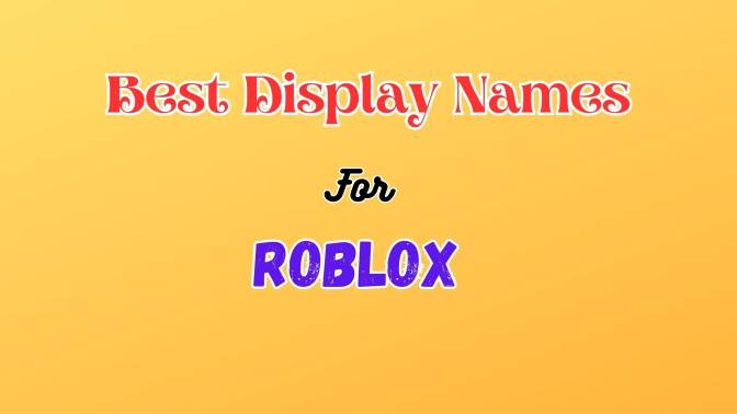 Best Roblox Display Names